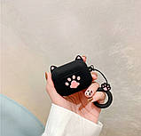 Чохол для навушників AirPods Pro 2 чорна лапка котяча, фото 4