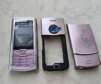 Корпус Nokia N72 (AAA)(Pink)(с клавиатурой)+средняя часть