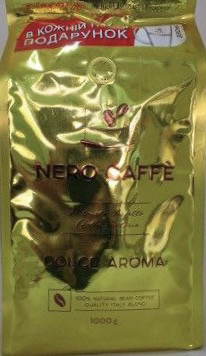 Кава в зернах NERO DOLCE AROMA 
1 кг в упаковці подарунок