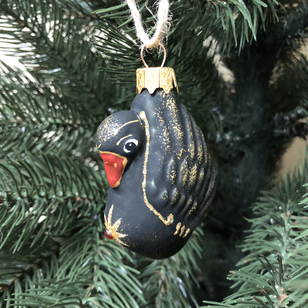 Скляна ялинкова іграшка «Лебідь», фото 1