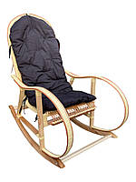 Кресло качели из ротанга бежевая (в наборе с шоколадной подушкой)