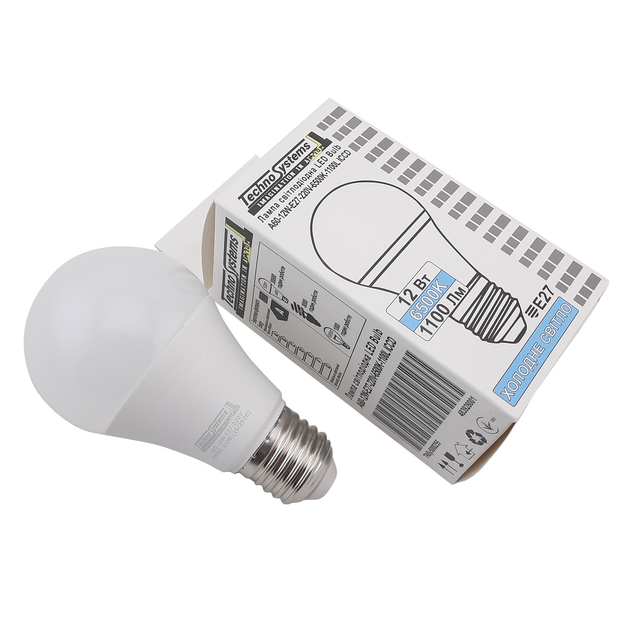 Світлодіодна лампа LED Bulb-A60-12W-E27-220V-6500K-1100 GOLDEN