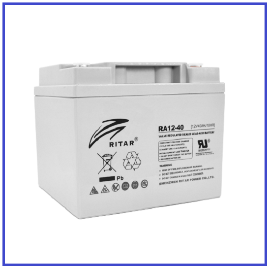 Акумуляторна батарея RITAR AGM RA12-40 12V 40Ah (198х166х169), фото 1