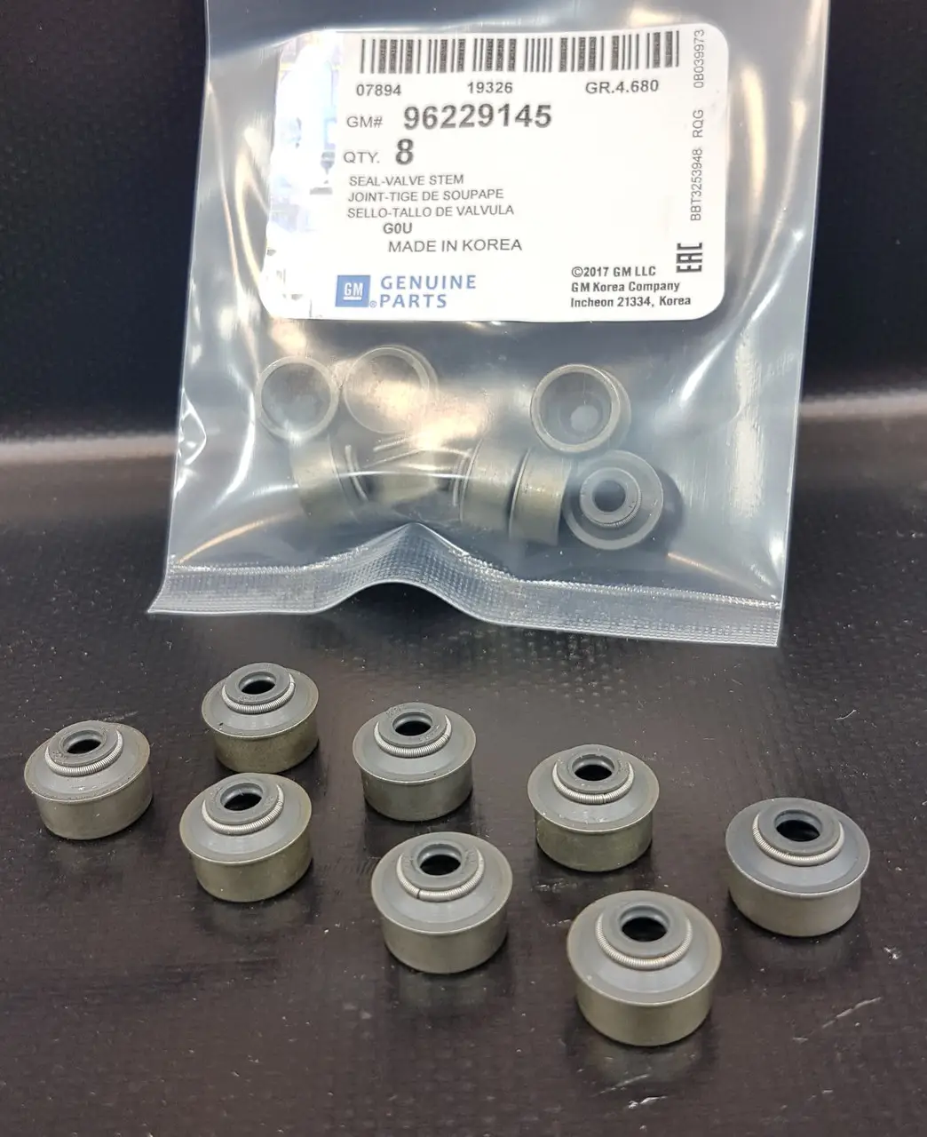 Сальник клапана (к-т 8 шт.) 1,5 Ланос GM Корея, фото 1