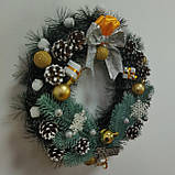 Великий Новорічний Різдвяний Вінок 40 см. Новорічні декоративні вінки "Winter time", фото 2