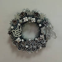 Великий Новорічний Різдвяний Вінок 40 см. Новорічні декоративні вінки "Winter forest"