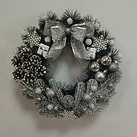 Великий Новорічний Різдвяний Вінок 40 см. Новорічні декоративні вінки "Holidays are coming"