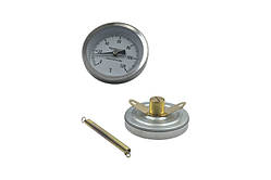 Термометр для котла SD Plus SD175, D=63 мм, 0-120°C (накладний з пружиною)