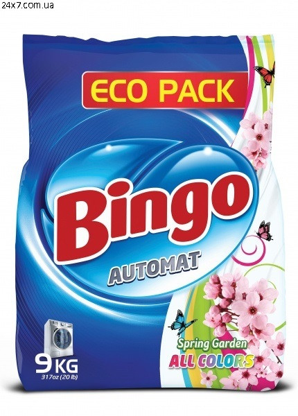 Пральний порошок Bingo автомат для кольорового Весняний сад 9 кг