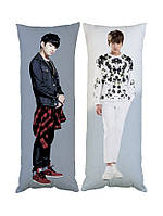 Подушка дакимакура K-pop Чонгук BTS декоративная ростовая подушка для обнимания двусторонняя Код/Артикул 65