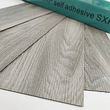 Плитка вінілова для підлоги та стін сіре дерево, (СВП-001) самоклейна вінілова плитка, фото 4