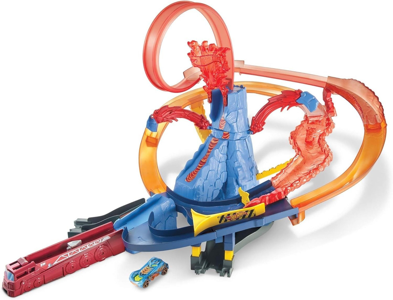 Трек Хот Вілс Втеча з вулкана Моторизований Hot Wheels Volcano Escape Playset (FTD61)