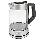 Скляний електричний чайник 1,7л з різнобарвною підсвіткою PROFICOOK, фото 3