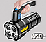 Ручний ліхтар X502, 4LED+COB, Li-Ion акум., ЗУ microUSB, фото 2