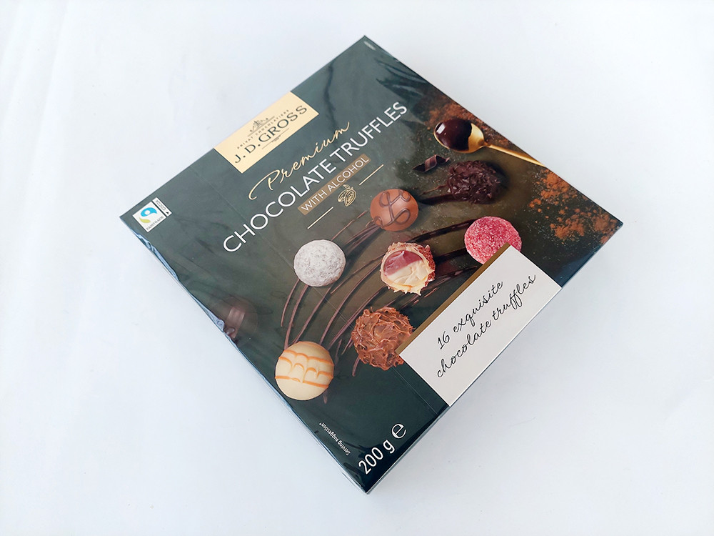 Трюфельні цукерки праліне J.D.Gross Premium Chocolate Truffles With Alcohol, 200 г (Бельгія)