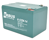 Тягова акумуляторна батарея ORBUS 6-DZM-14 12V 14Ah M5 (151х98х101 мм), фото 3