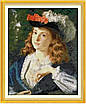 Набір для вишивання за нанесеною на канву схемою  "Oil painting girl 3".AIDA 14CT printed , 44*53 см, фото 2