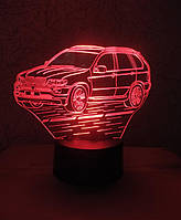 3d-светильник БМВ Х5 BMW, 3д-ночник, несколько подсветок (на пульте), подарок автолюбителю