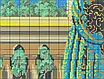Набір для вишивання за нанесеною на канву схемою  "Green skirt woman". AIDA 14CT printed 42*52 см, фото 8