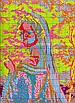 Набір для вишивання за нанесеною на канву схемою  "Green skirt woman". AIDA 14CT printed 42*52 см, фото 9
