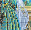 Набір для вишивання за нанесеною на канву схемою  "Green skirt woman". AIDA 14CT printed 42*52 см, фото 7