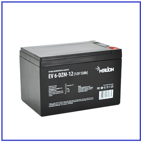 Тягова акумуляторна батарея MERLION EV 6-DZM-12 12V 12Ah M5 (151х98х95(100)