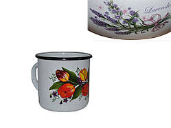 Кухоль єм. 400 мл /2 без крихітки Букет лаванди (Happy Cooking) бузковий (I01031/2) ТМ IDILIA