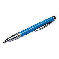 SM Стилус ёмкостный , с выдвижной шариковой ручкой, металлический, голубой