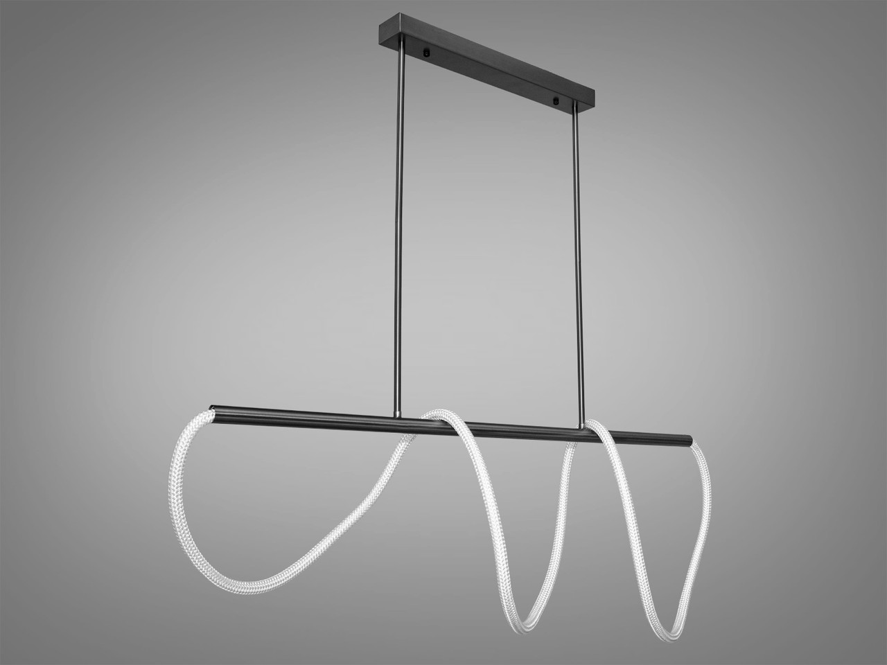 Люстра неоновий шнур "Ropelight" 32 Вт чорний хром 9752-L1200BHR, фото 1