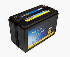 SM  SM Аккумуляторная батарея Vipow LiFePO4 12,8V 100Ah(330x173x216), 14kg со встроенной ВМS платой 80A