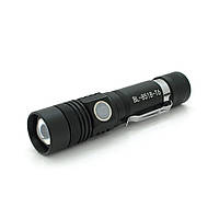 SM  SM Фонарь ручной BAILONG BL-8518-T6, 1LED Cree XM-L T6, 10W, 3 режима, ZOOM, 18650 нет в комплекте, Black, IP40, microUSB,