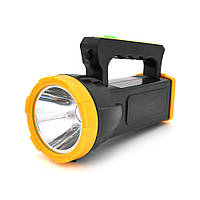 SM  SM Фонарь поисковый XO XO-YH02, 1LED T6, 3W, 3 режима, 1200mah, Black/Yellow, IP40, USB кабель, 195х85х130мм, BOX