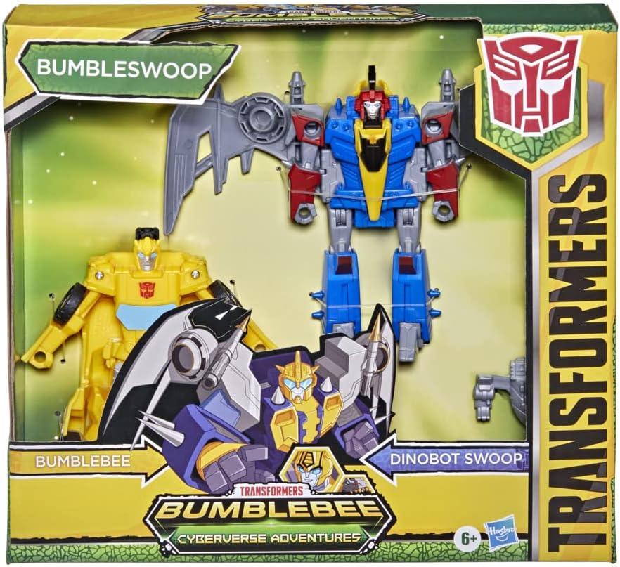 Transformers BUMBLEESWOOP Трансформери Бамблбі і Дінобот Cyberverse Bumblebee and Dinobot Swoop Hasbro F2733
