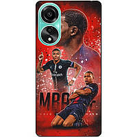 Силиконовый бампер чехол для Oppo A78 с рисунком Мбаппе PSG Mbappe