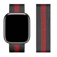 SM Ремешок металлический Hoco iWatch WA03 milanese steel 38/ 40/ 41mm black and red