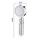 Насадка лійка для душу 5 режимів регульований душ високого тиску водяний масаж срібляста, фото 2