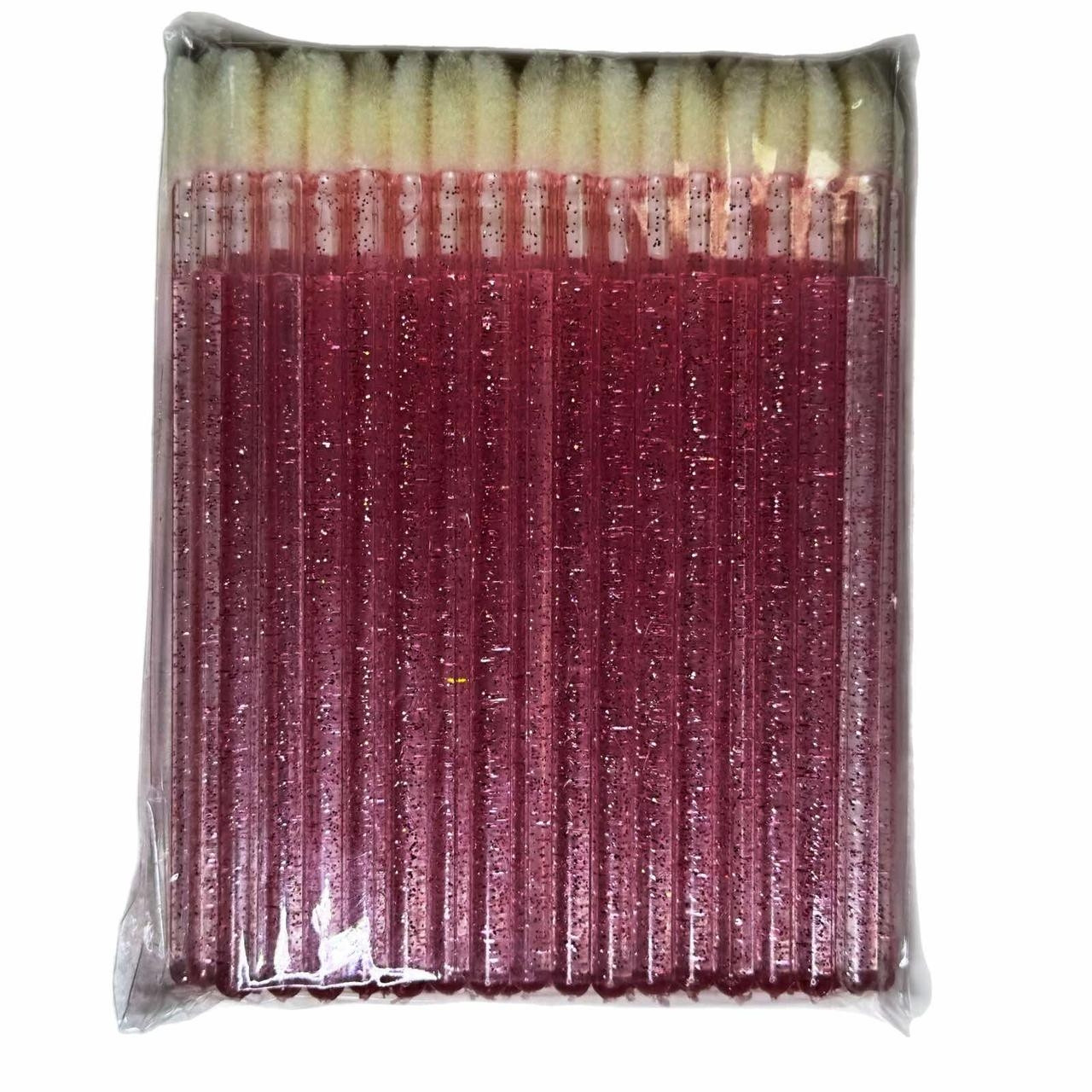 Макробраші аплікатори для макіяжу 50 шт рожеві