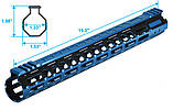 Цівка Leapers UTG PRO Ultra Slim15" для AR15. M-LOK. Black/Blue, фото 3