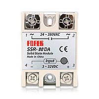 SM Твердотельное реле FQFER SSR-80DA 10А 24-380VAC