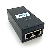 SM POE инжектор 12V 2A (24Вт) с портами Ethernet 10/100Мbit/s + кабель питания 1,0м