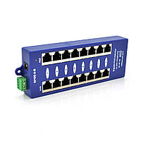 SM  SM 8-портовый POE-инжектор питания, с 8xRJ45  портами Ethernet 10/100/1000Мбит/с, IEEE802.3af/at, 12-57V, PIN45+/78-