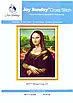 Набір для вишивання за нанесеною на канву схемою  "Mona Lisa 2 ".AIDA 14CT printed , 35*47см, фото 3