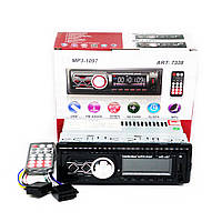 Автомагнітола 1097 зі знімною панеллю Bluetooth USB FM AUX 1 дін стандартна магнітола флешка, фото 6