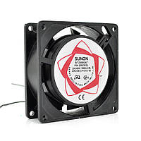 SM Кулер для охлаждения серверных БП SUNON 8025 DC sleeve fan 2pin под пайку - 80*80*25мм, 220V, 2600об/мин