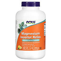 Магний и Инозитол NOW Foods "Magnesium Inositol Relax" расслабляющий, вкус лимонад, в порошке (454 г)