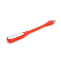 SM  SM Фонарик гибкий LED USB, Red, OEM