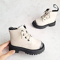 Зимове дитяче взуття, черевики на дівчинку, чоботи на дівоч, білі на замочку. Розмір: 23,24,26,28