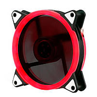 SM Кулер корпусний 12025 DC sleeve fan 3pin + 4pin — 120*120*25 мм, 12V, 1100 об/хв, Red, двосторонній