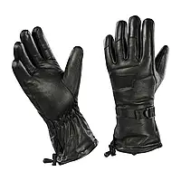 Кожаные перчатки M-Tac Черный (S), Зимние рукавицы, перчатки с утеплителем