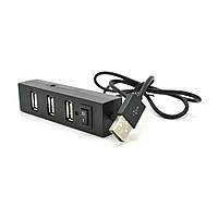 SM  SM Хаб YT-HUB4-B USB 2.0 4 порта, Black, 480Mbts питание от USB, Blister Q200